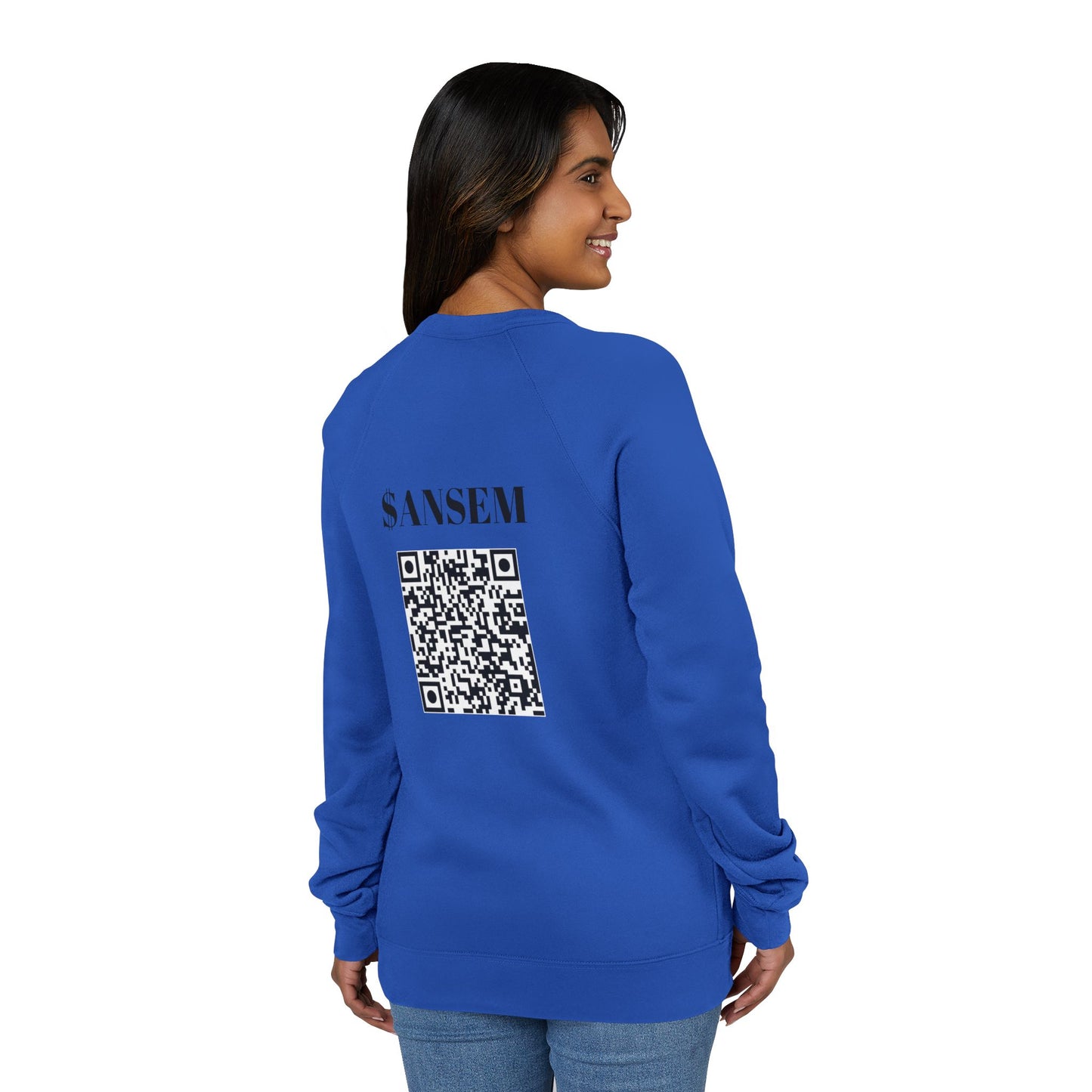 Dark Horned Figure sweatshirt | QR Code back print, SANSEM