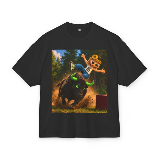 Bull Rider Graphic Tee — "ANSEM" Backprint Cotton T-Shirt