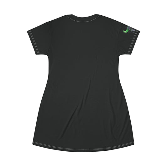 ANSEM Typography T-Shirt Dress | Bold Black Lettering