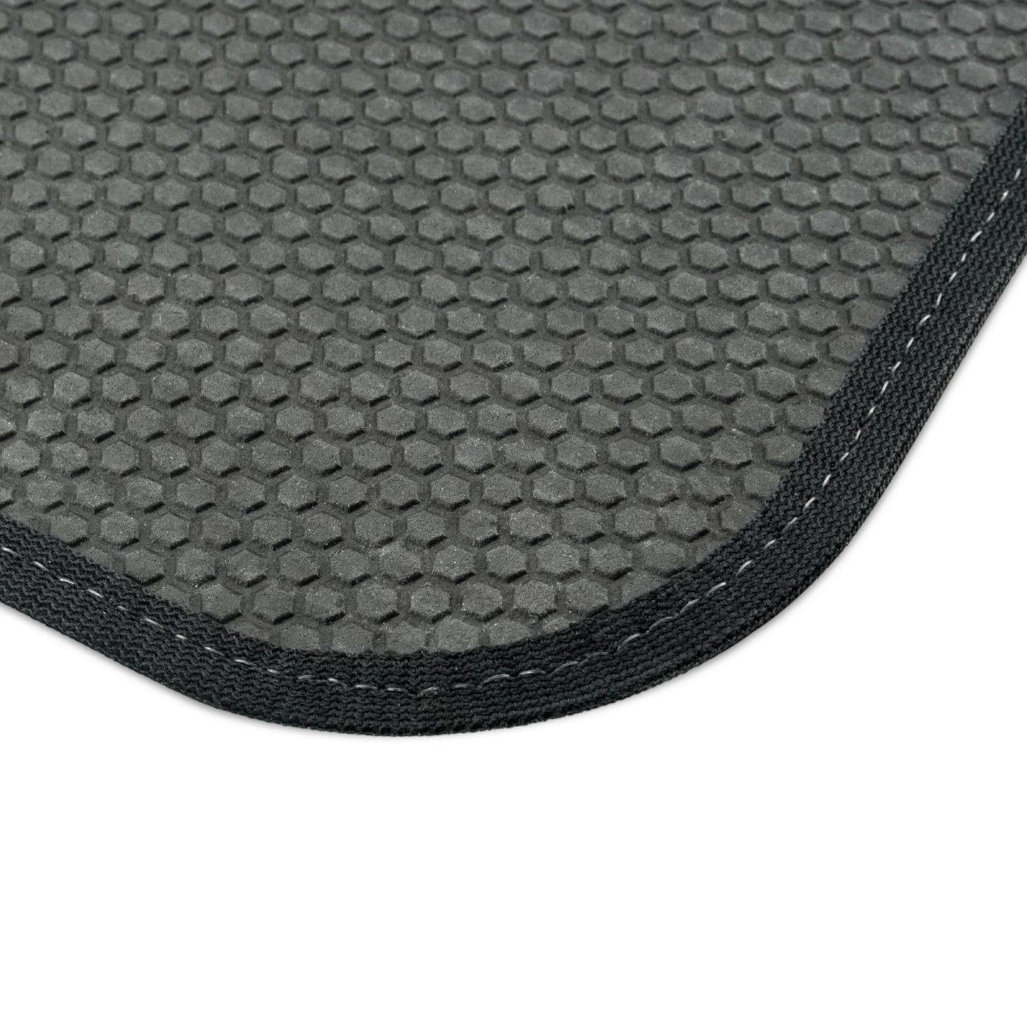 Bull Head Car Mats (2x Front) — Neon Green Geometric Auto Floor Mats