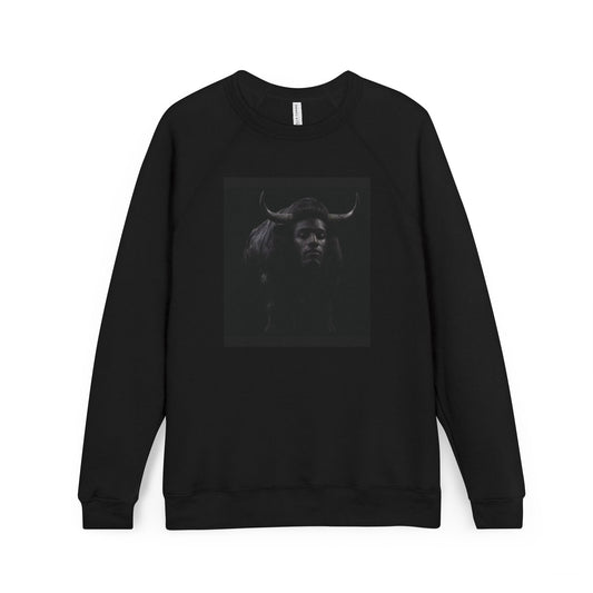 Dark Horned Figure sweatshirt | QR Code back print, SANSEM