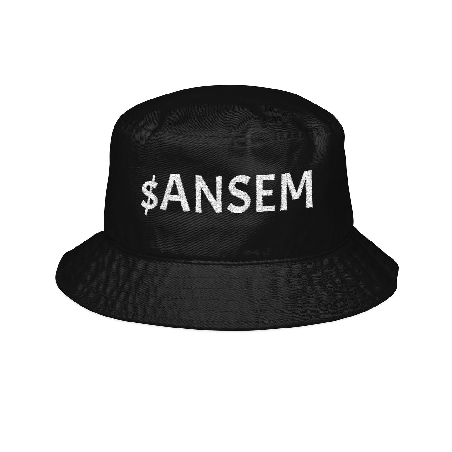 Embroidered Bucket Hat — ANSEM White Text