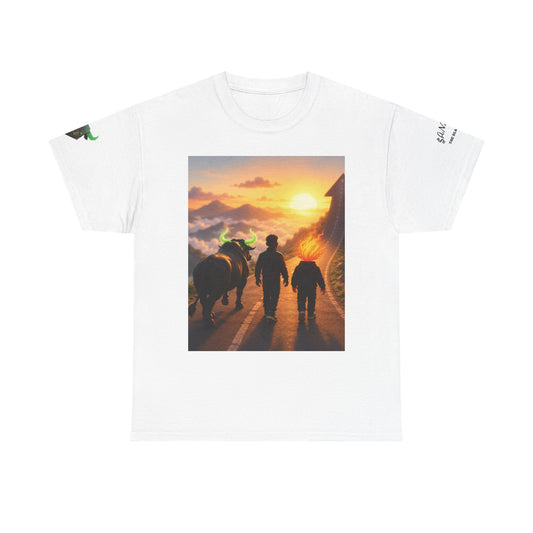 Cowboy Sunset T‑Shirt — Western Trail Sunset Scene Tee