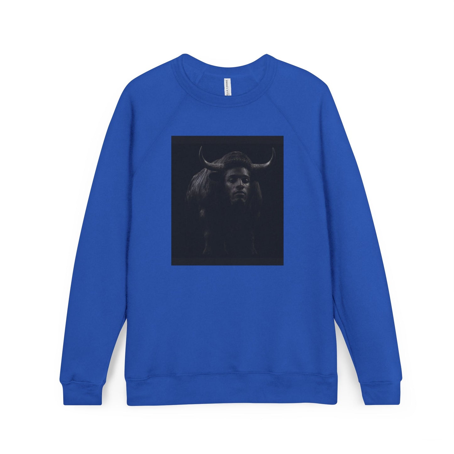 Dark Horned Figure sweatshirt | QR Code back print, SANSEM