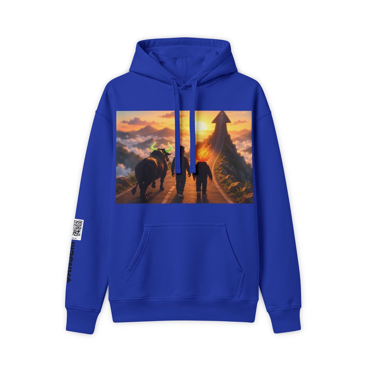 The Black Bull Poster Hoodie | Cartoon Rider Graphic Hooded Sweatshirt