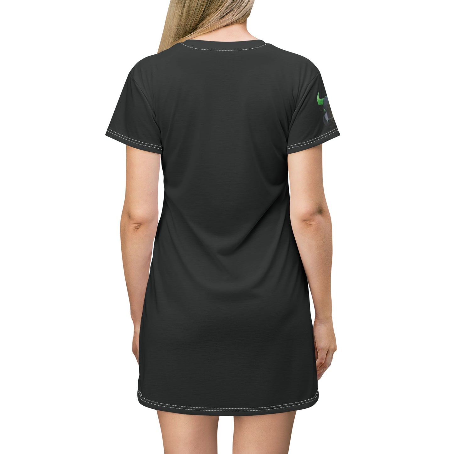 ANSEM Typography T-Shirt Dress | Bold Black Lettering