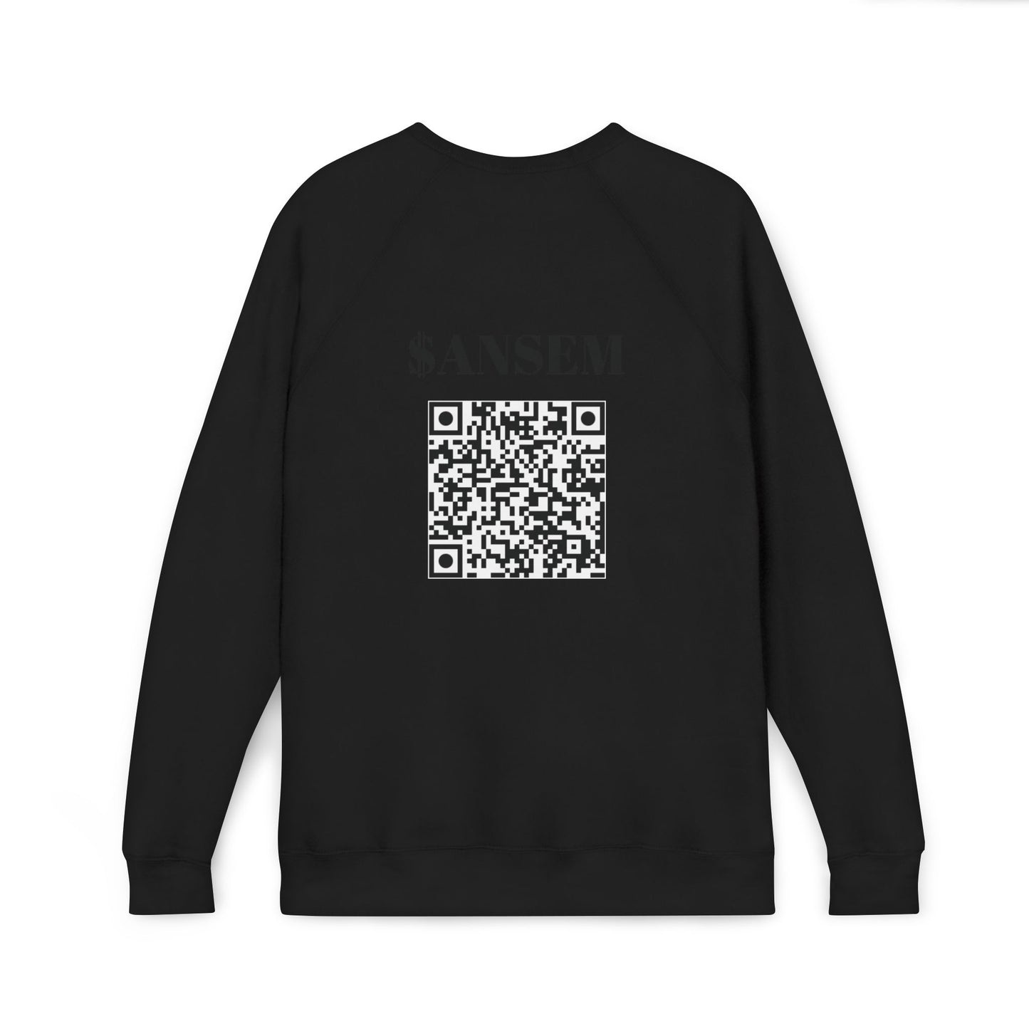 Dark Horned Figure sweatshirt | QR Code back print, SANSEM