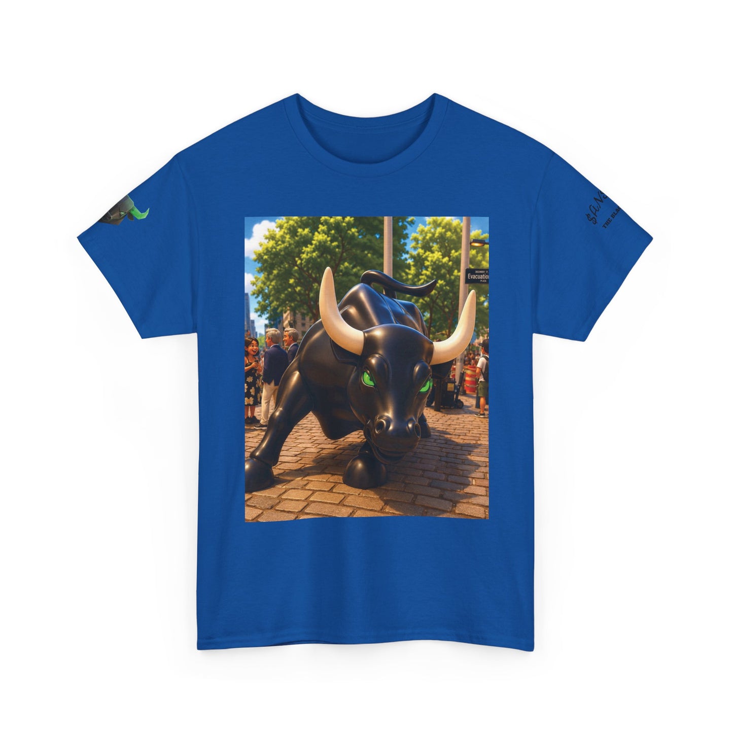 Wall Street Bull Photo Tee — Charging Bull NYC Stock Market T-Shirt