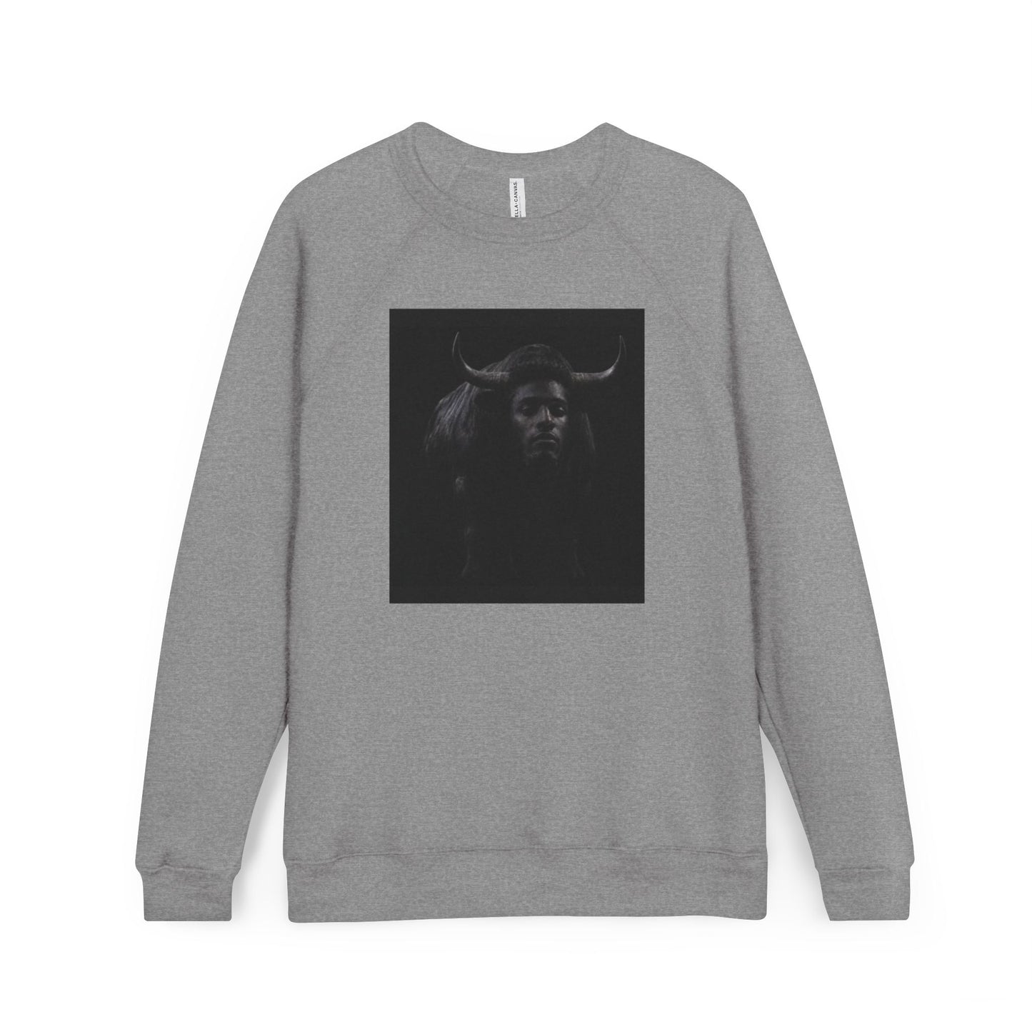Dark Horned Figure sweatshirt | QR Code back print, SANSEM