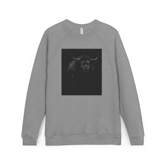 Dark Horned Figure sweatshirt | QR Code back print, SANSEM