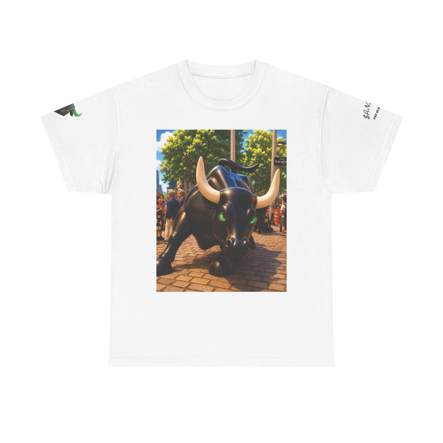 Wall Street Bull Photo Tee — Charging Bull NYC Stock Market T-Shirt