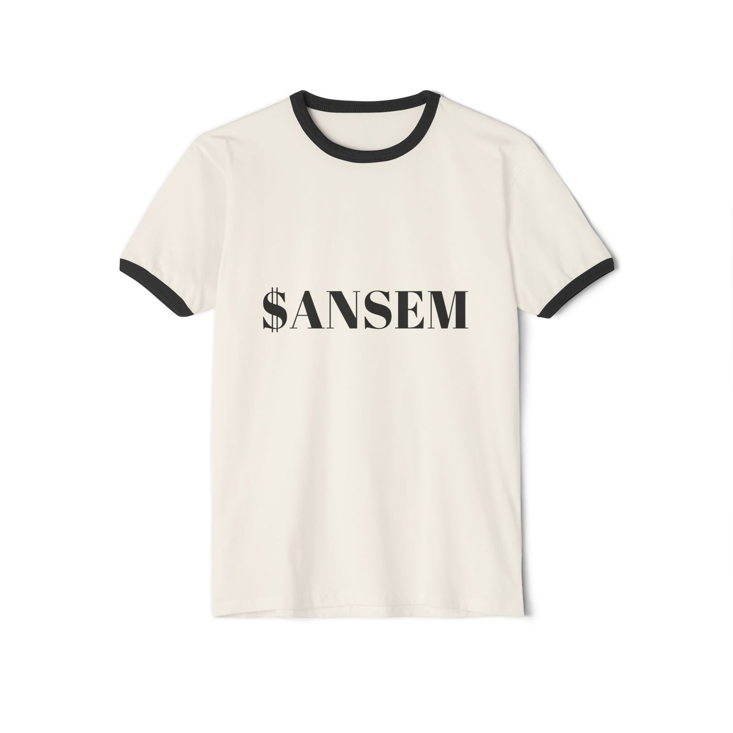 ANSEM Text Ringer Tee | Retro Crewneck Shirt