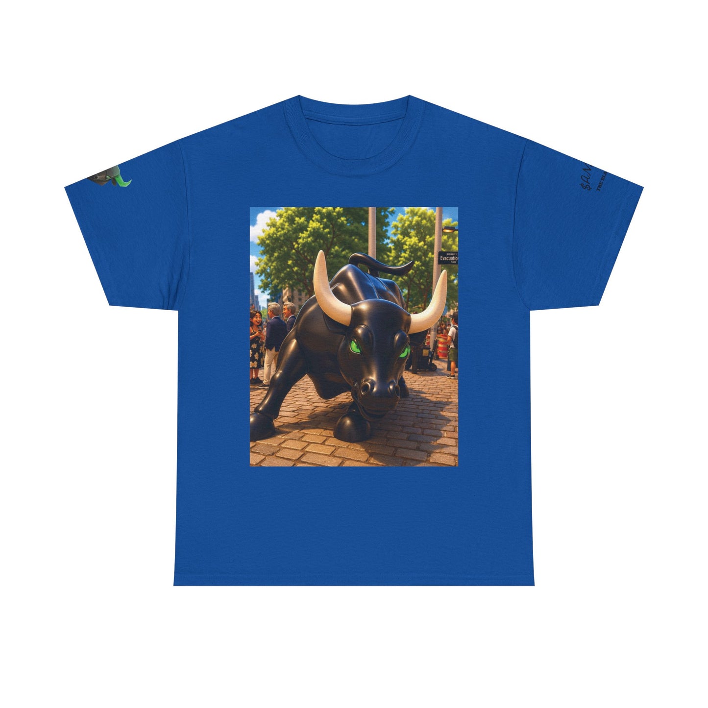 Wall Street Bull Photo Tee — Charging Bull NYC Stock Market T-Shirt