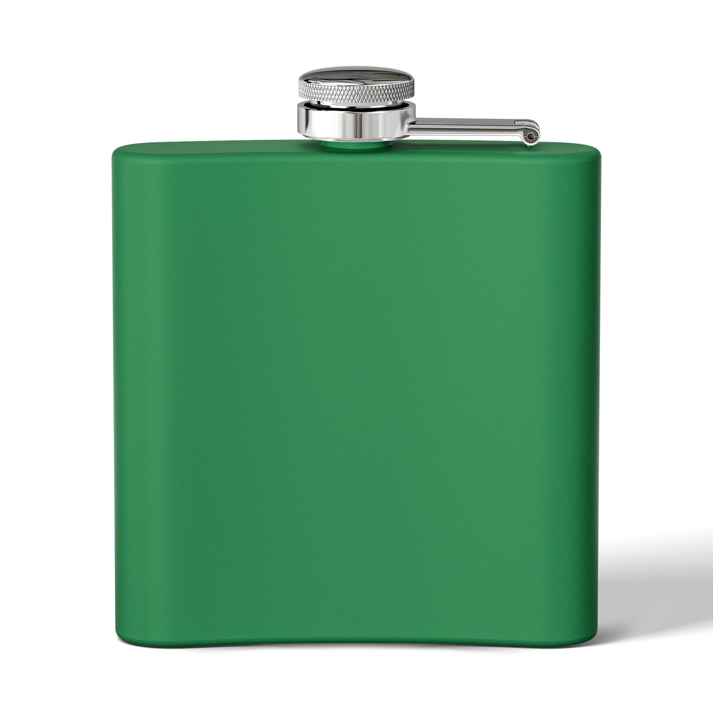Bull Head Flask — 6oz Stainless Steel Hip Flask with Neon Green Geometric Bull Design