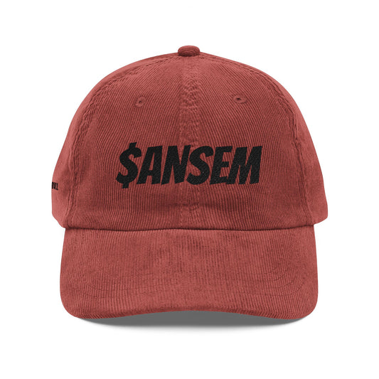 ANSEM Embroidered Corduroy Cap | Vintage Rust Baseball Hat