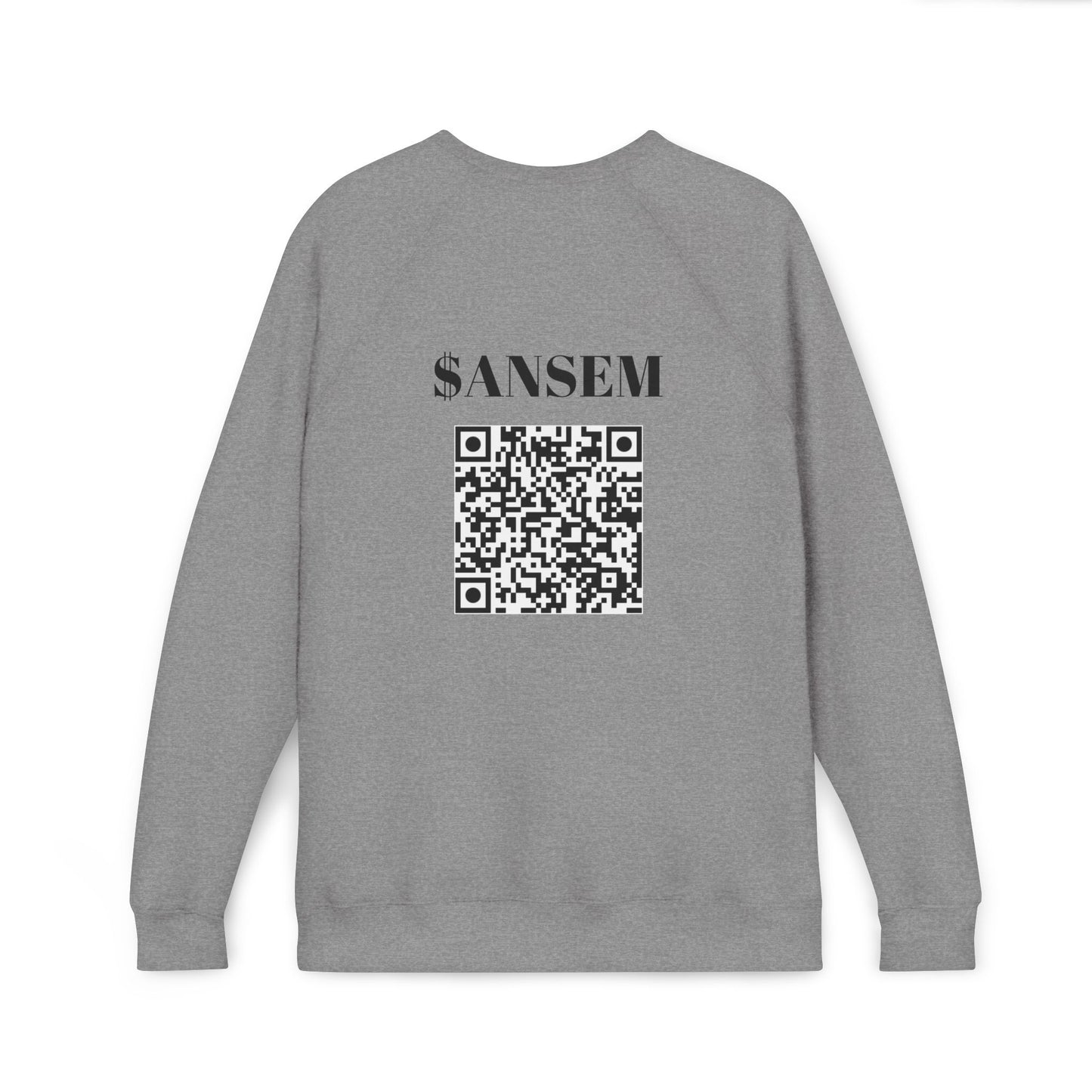 Dark Horned Figure sweatshirt | QR Code back print, SANSEM