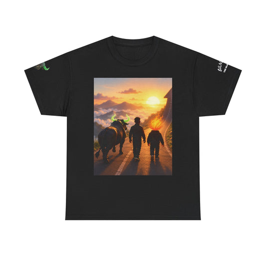 Cowboy Sunset T‑Shirt — Western Trail Sunset Scene Tee