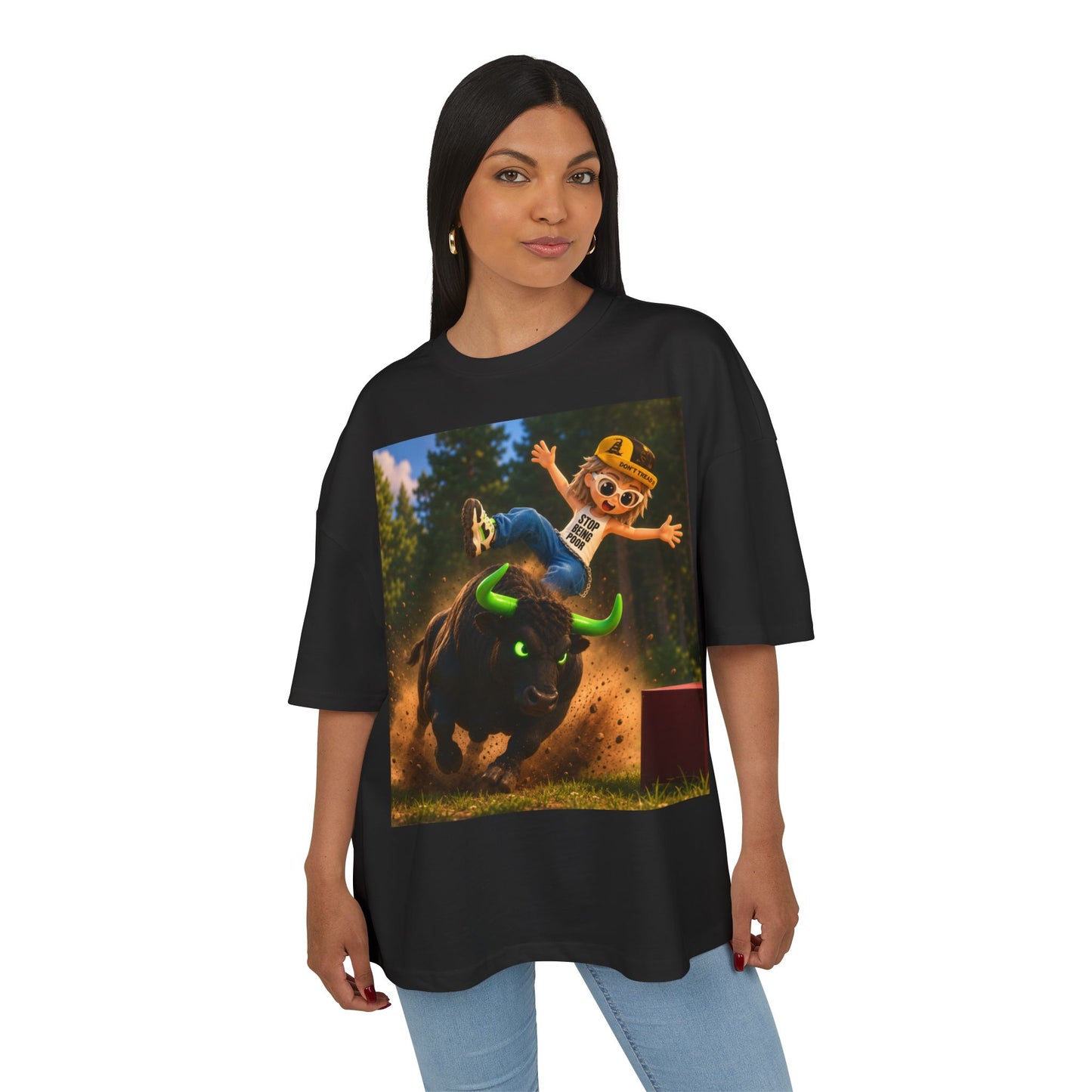 Bull Rider Graphic Tee — "ANSEM" Backprint Cotton T-Shirt