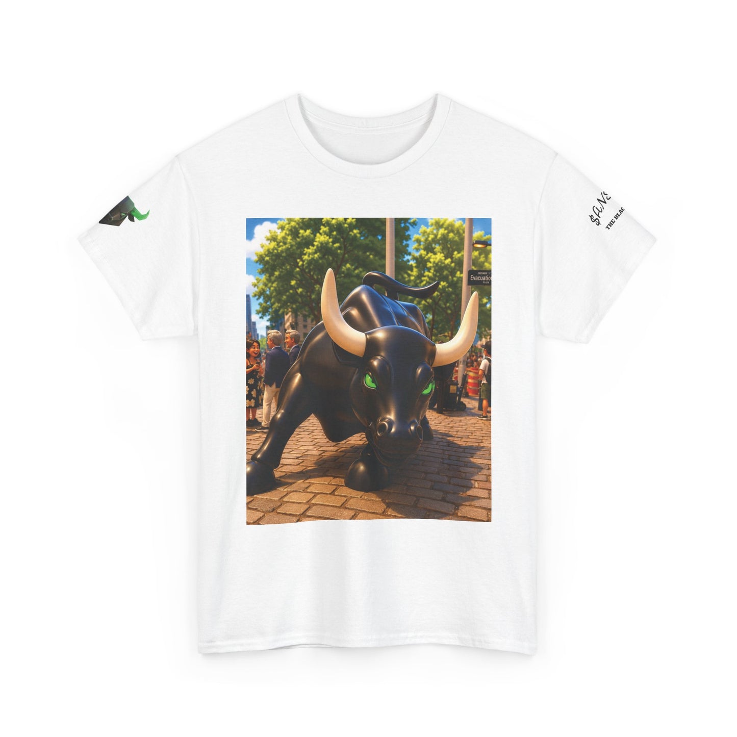 Wall Street Bull Photo Tee — Charging Bull NYC Stock Market T-Shirt