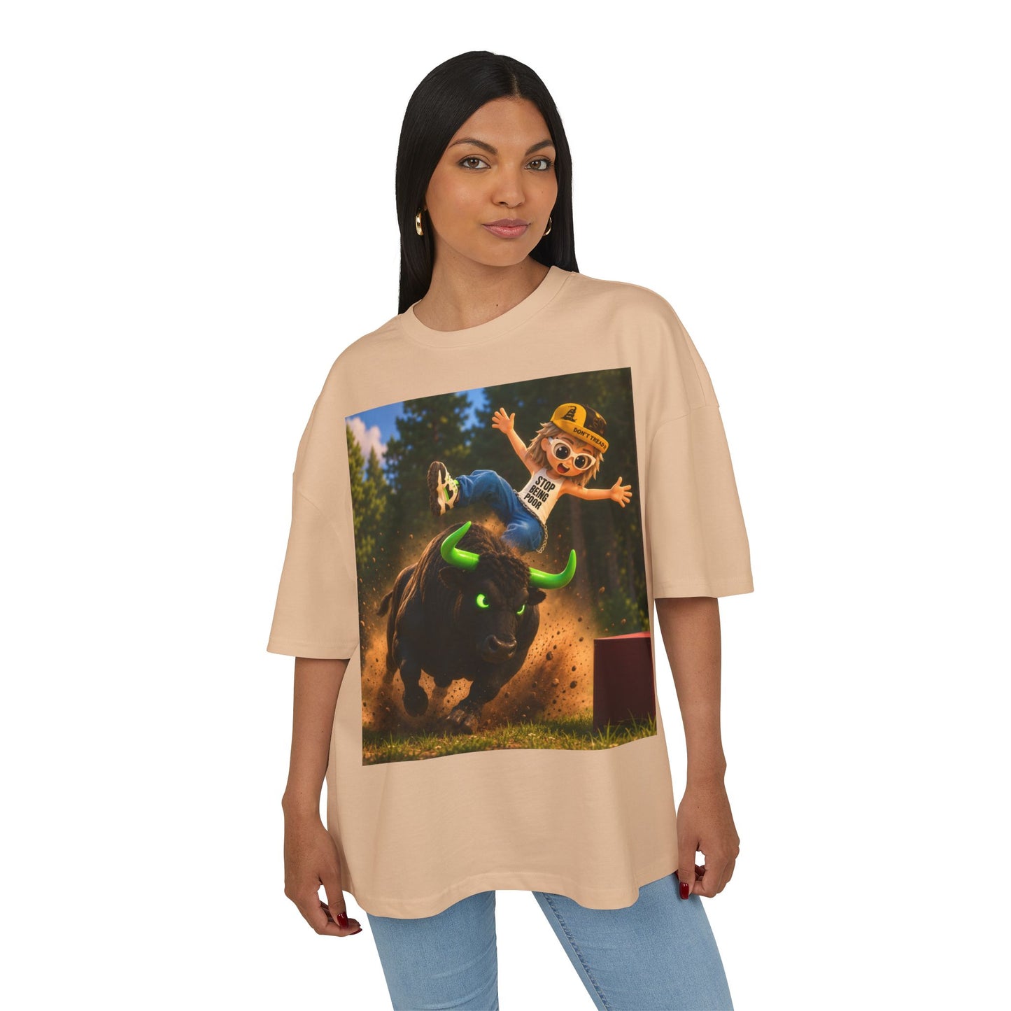 Bull Rider Graphic Tee — "ANSEM" Backprint Cotton T-Shirt