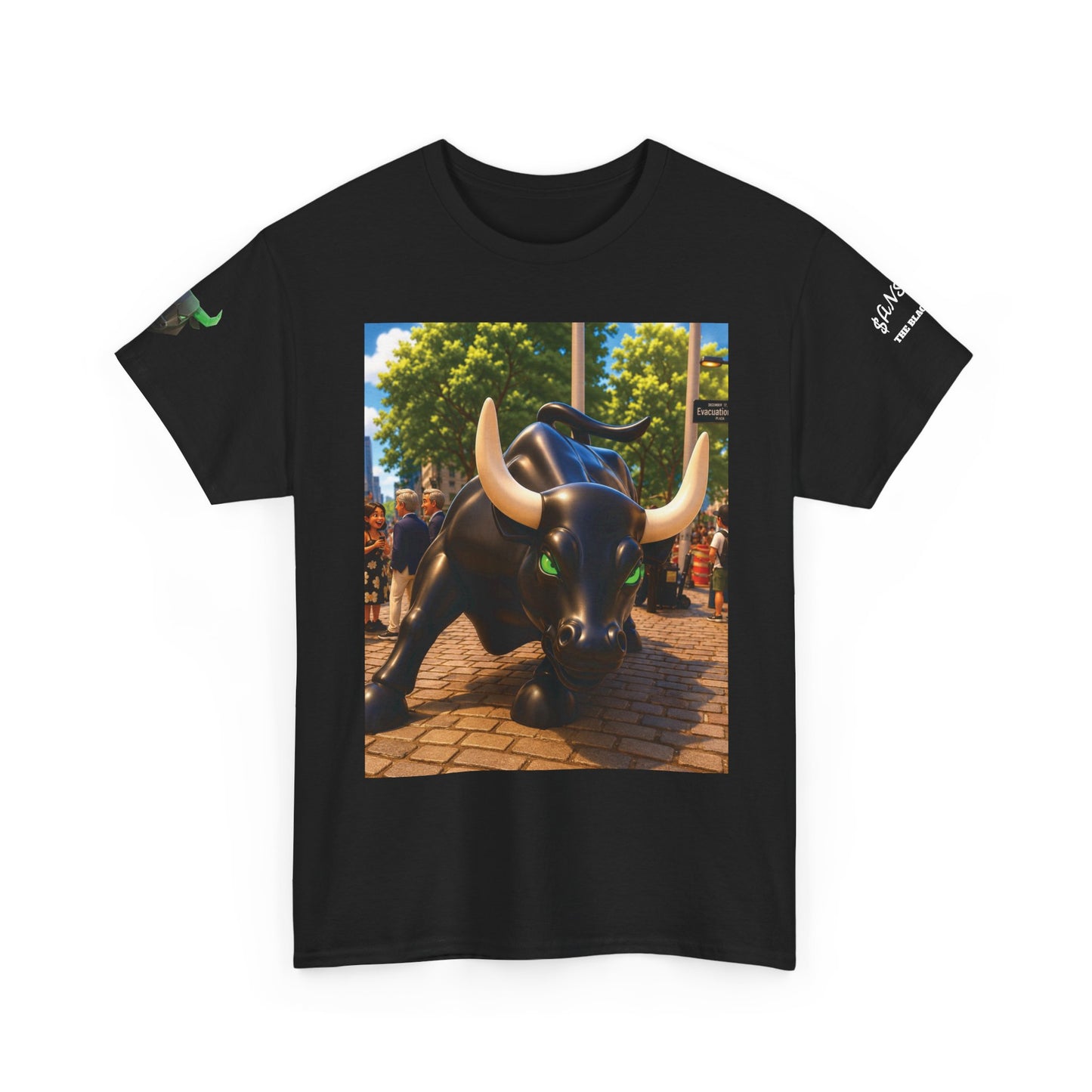 Wall Street Bull Photo Tee — Charging Bull NYC Stock Market T-Shirt