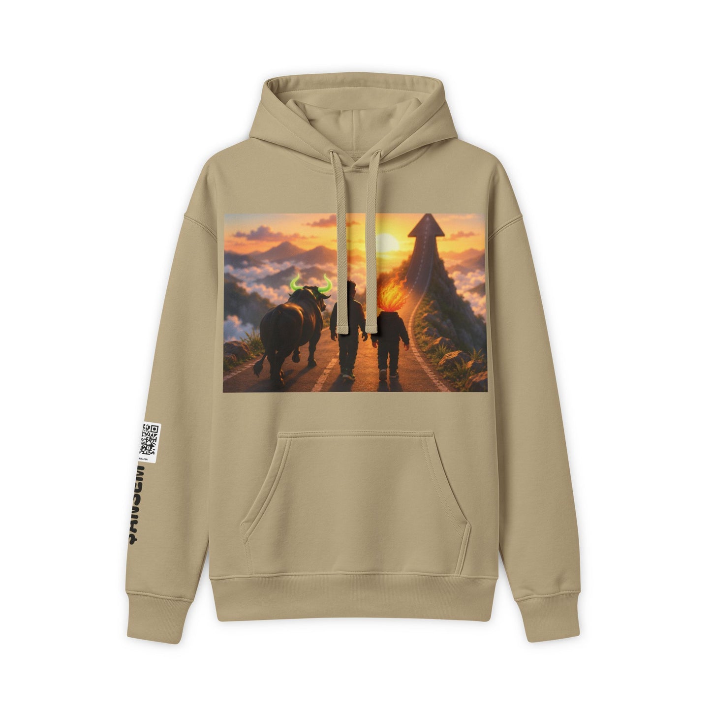 The Black Bull Poster Hoodie | Cartoon Rider Graphic Hooded Sweatshirt