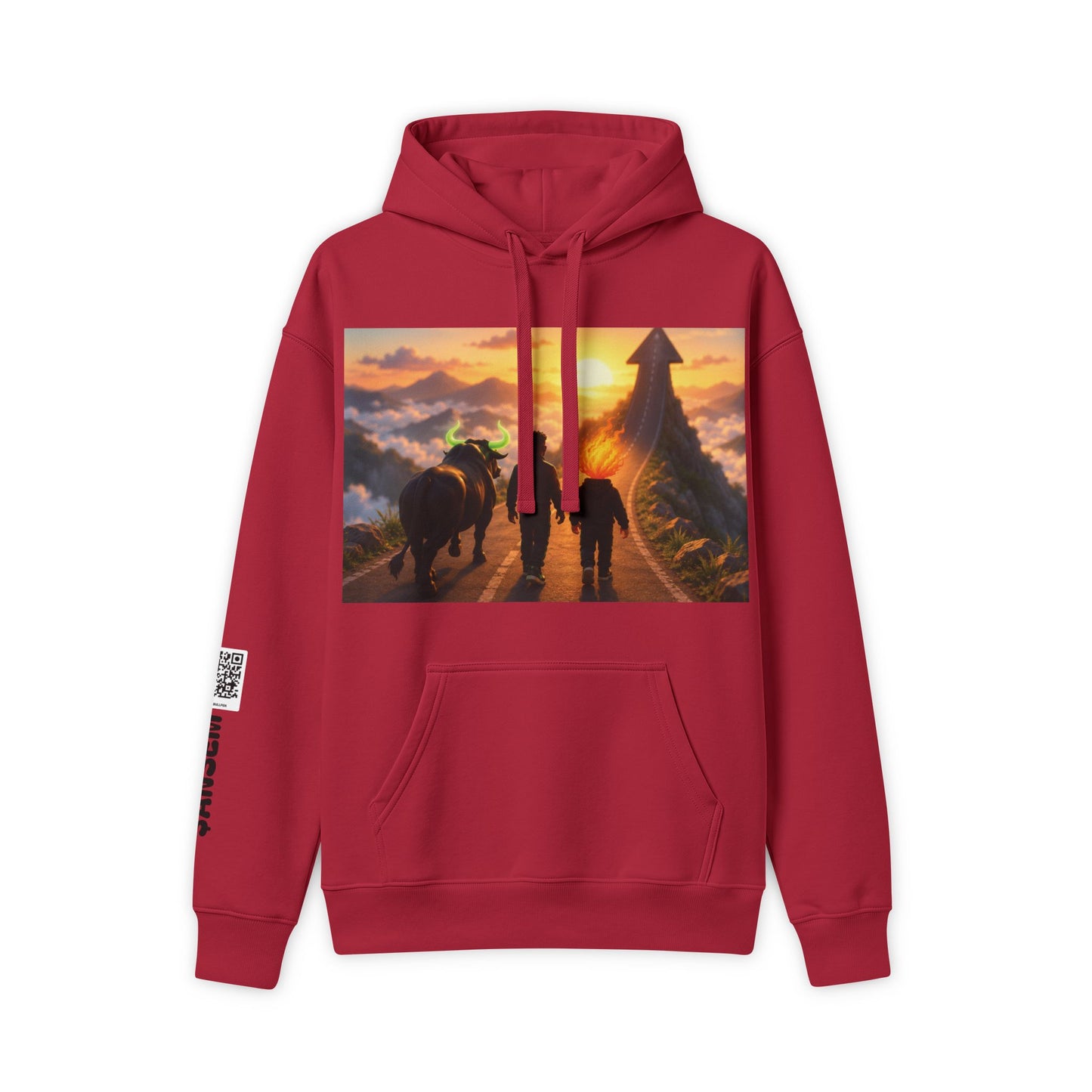 The Black Bull Poster Hoodie | Cartoon Rider Graphic Hooded Sweatshirt