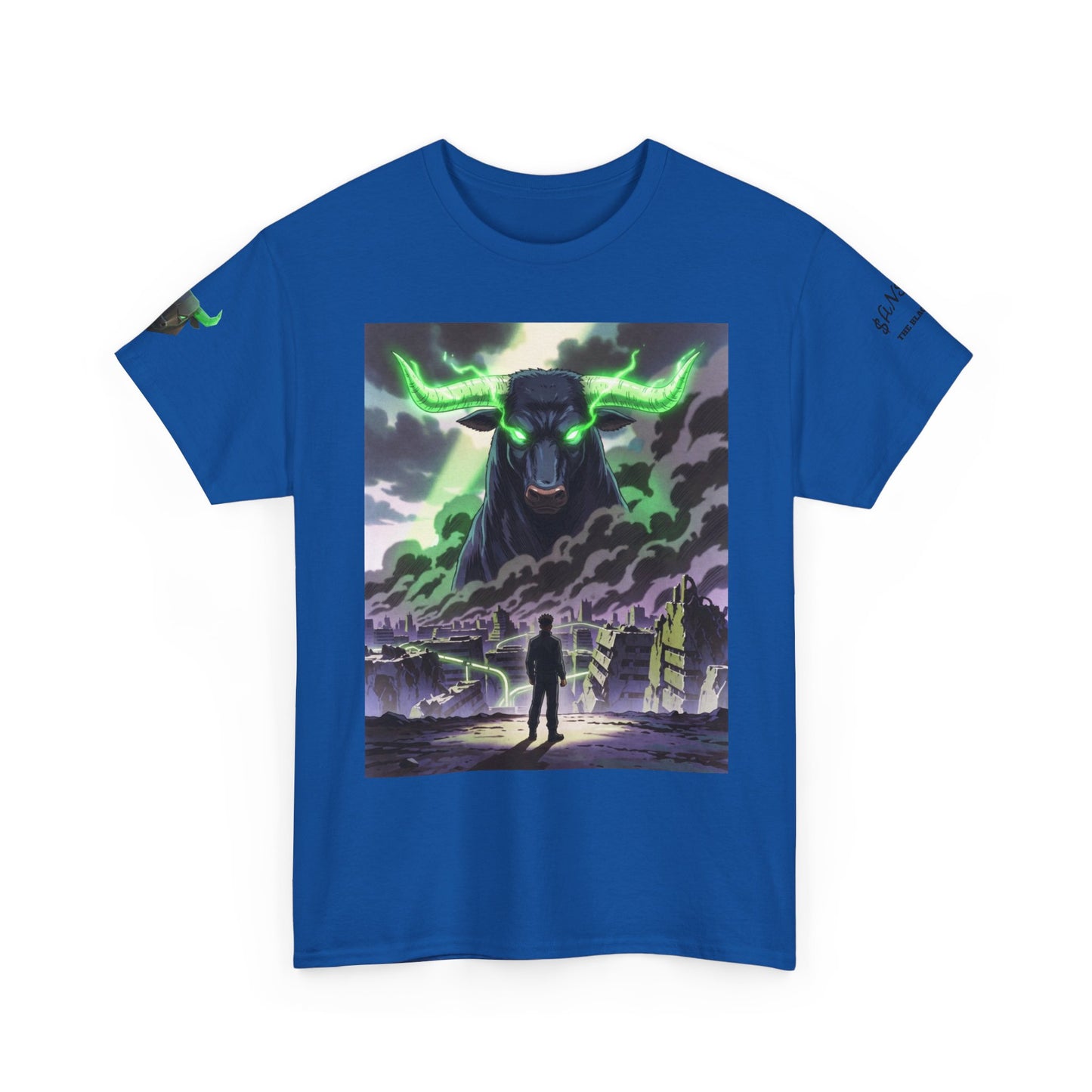 The Rebirth of the Trenches Mystic Stormscape T-Shirt — Neon Demon Skull Landscape Graphic Tee